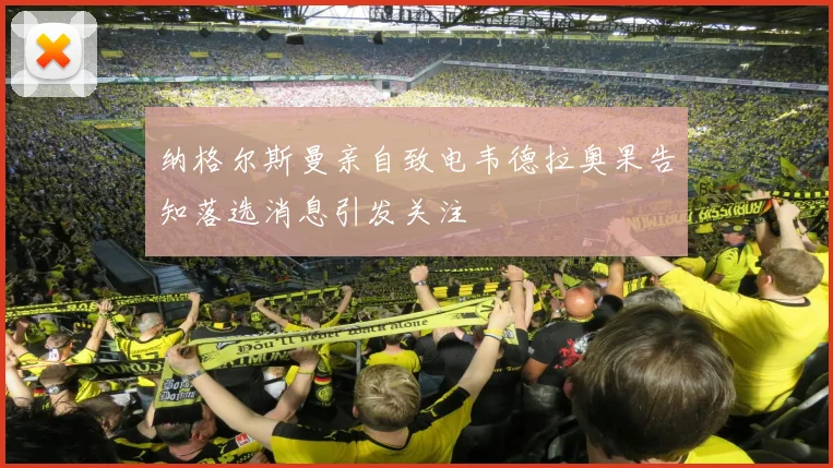 纳格尔斯曼亲自致电韦德拉奥果告知落选消息引发关注